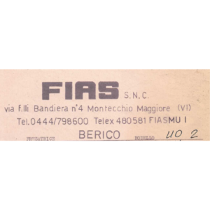 Manuale Fresatrice Fias Berico mod. UO 2