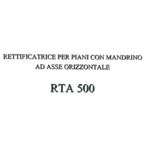 Manuale Rettifica RTA 500