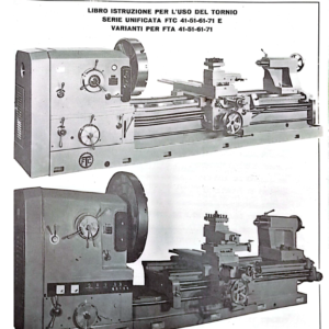 Manuale Tornio Tacchi FTC 41-51-61-71 varianti per FTA 41-51-61-71