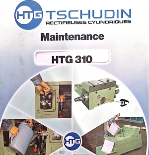 Manuale rettificatrice Tschudin HTG 310