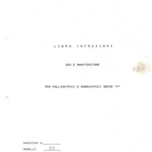 Manuale Pallinatrice e Sabbiatrice Finimac V1