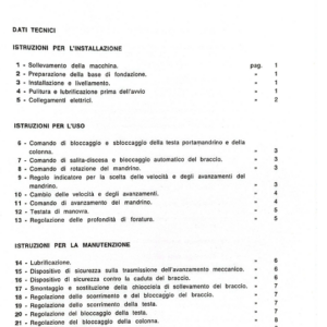 Manuale Trapano radiale Caser F32