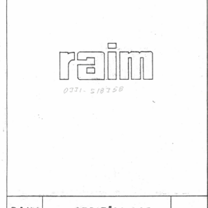 Manuale segatrice raim serie 22SAR