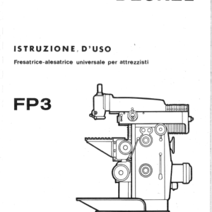 Manuale Fresatrice DECKEL FP3 manuale + schemi meccanici